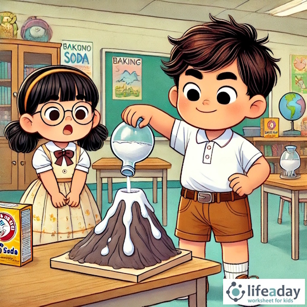 การ์ตูนสำหรับเด็ก ในรูปแบบ นิทานการ์ตูนสองภาษา เรื่อง Amazing Science Experiment หน้า 3